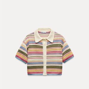 Zara knit striped top